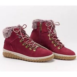 Muk Luks Red Lace Up Boots